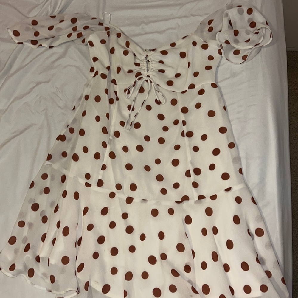 Polka dot mini dress never worn